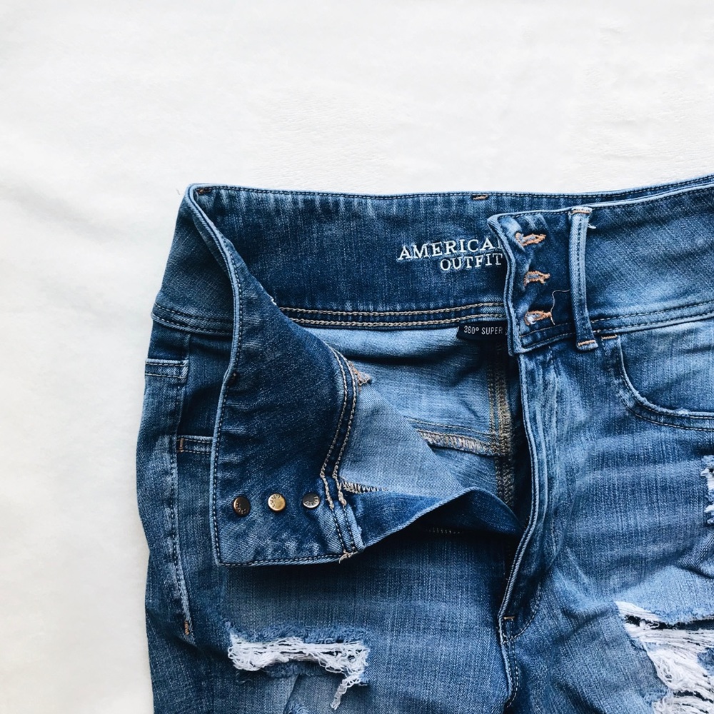 High Waisted Super Stretch Distressed Jeggings